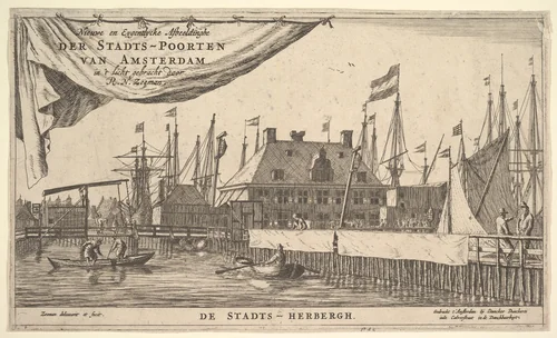 The Town Hostel by Reinier Nooms, print, 1635-1670