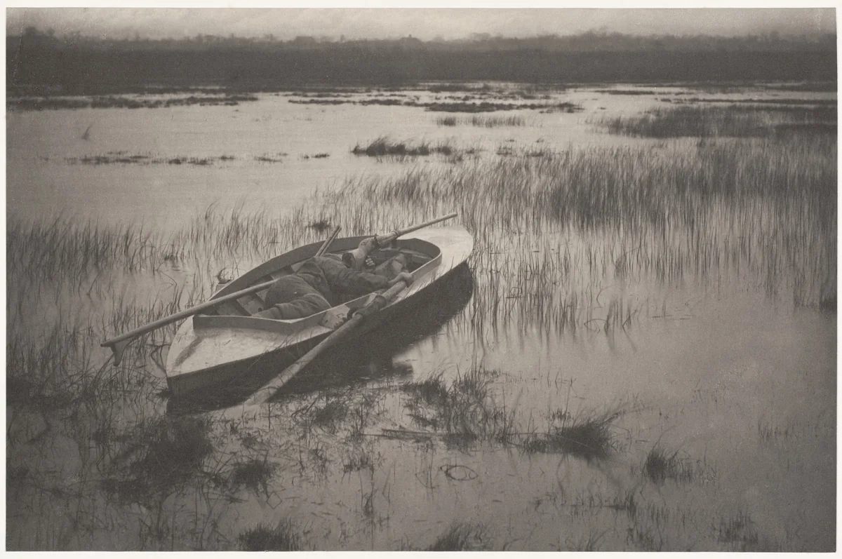 Gunner Working Up To Fowl by Peter Henry Emerson, photograph, 1886
