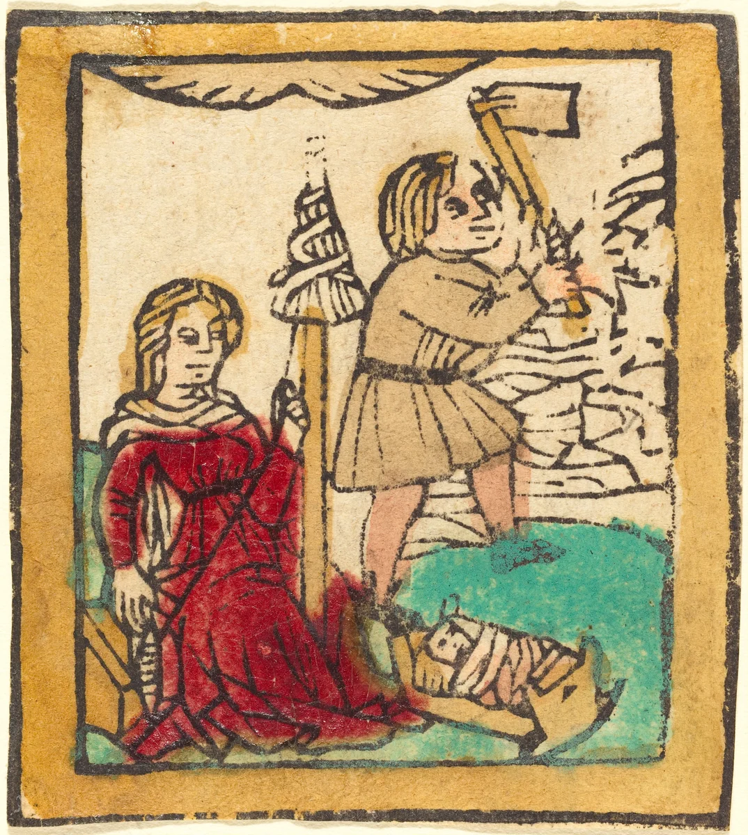 Adam and Eve by German 15th Century, print, 1460