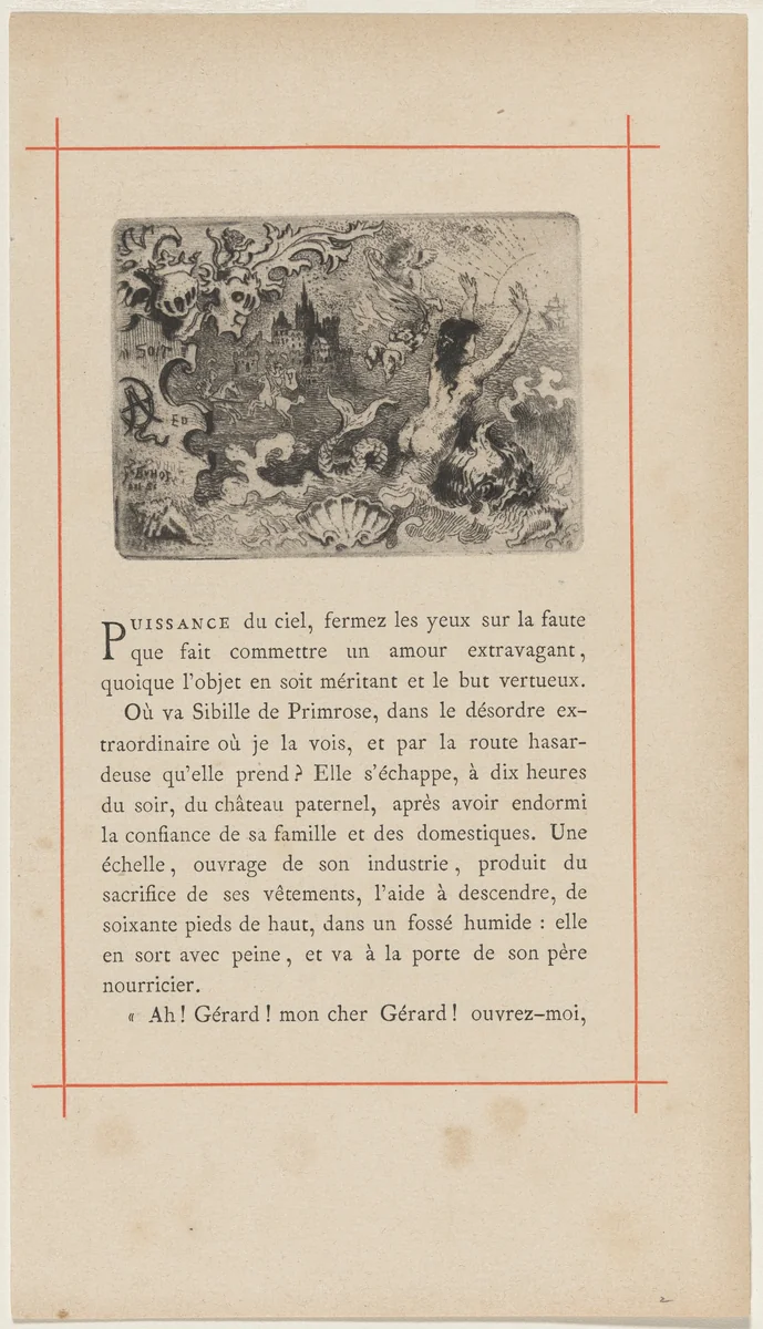 Second Vignette by Félix-Hilaire Buhot, print, 1847-1898