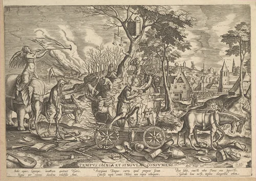The Triumph of Time by Philips Galle, print, 1574