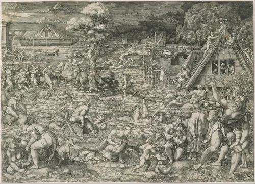 The Deluge by Dirck Vellert, print, 1544