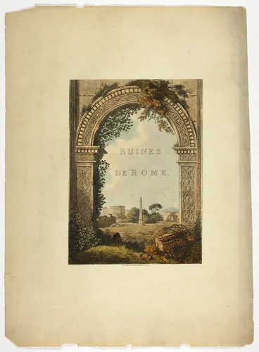 Title Page to Ruins of Rome by M. Dubourg, print, 1796