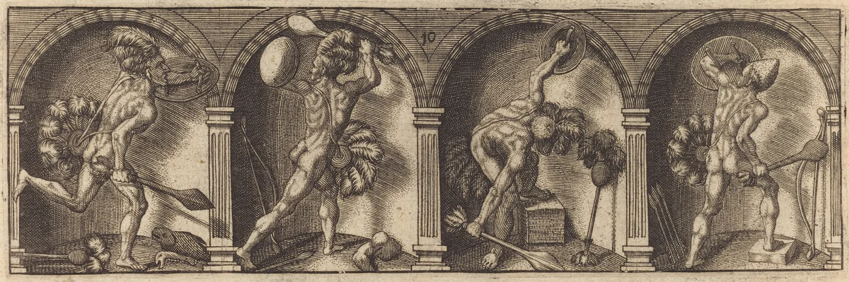 Les divers pourtraicts et figures X by Master AD, print, 1600