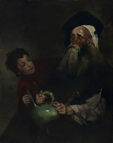 Lazarillo de Tormes and His Blind Master by Théodule Ribot, painting, 1870-1880