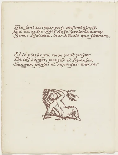 Tailpiece (folio 29 verso) from Les Amours (The Loves) by Émile Bernard, illustrated book, 1915