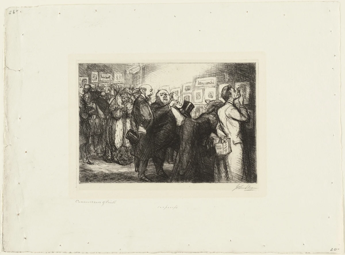 Connoisseurs of Prints by John Sloan, print, 1905