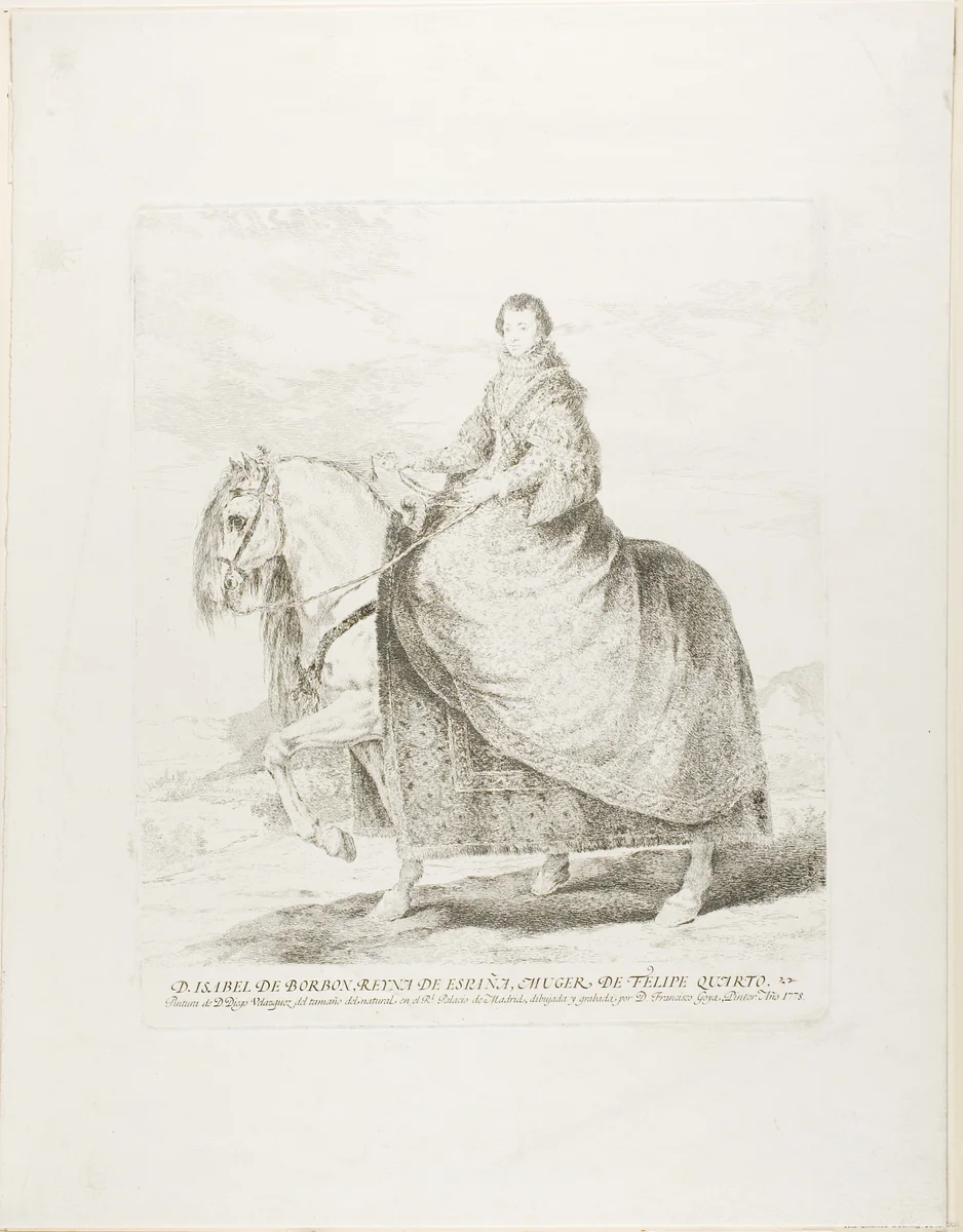 Isabel de Borbon by Francisco José de Goya y Lucientes, print, 1778
