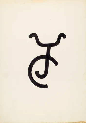 Cattle Brand by J. Henry Marley, index of american design, 1936