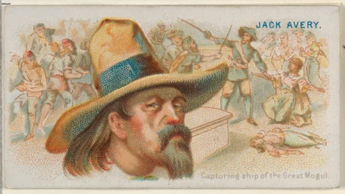 Jack Avery, Capturing Ship of the Great Mogul, from the Pirates of the Spanish Main series (N19) for Allen & Ginter Cigarettes by Allen & Ginter, print, 1886-1891