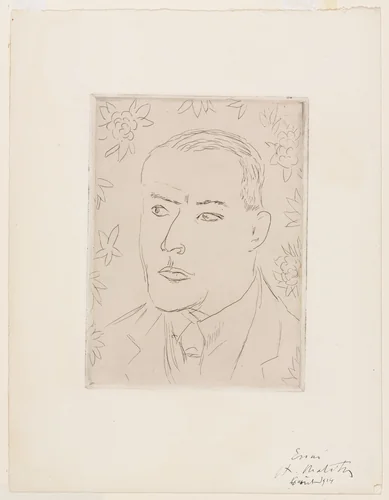 M. S. Prichard by Henri Matisse, print, 1914