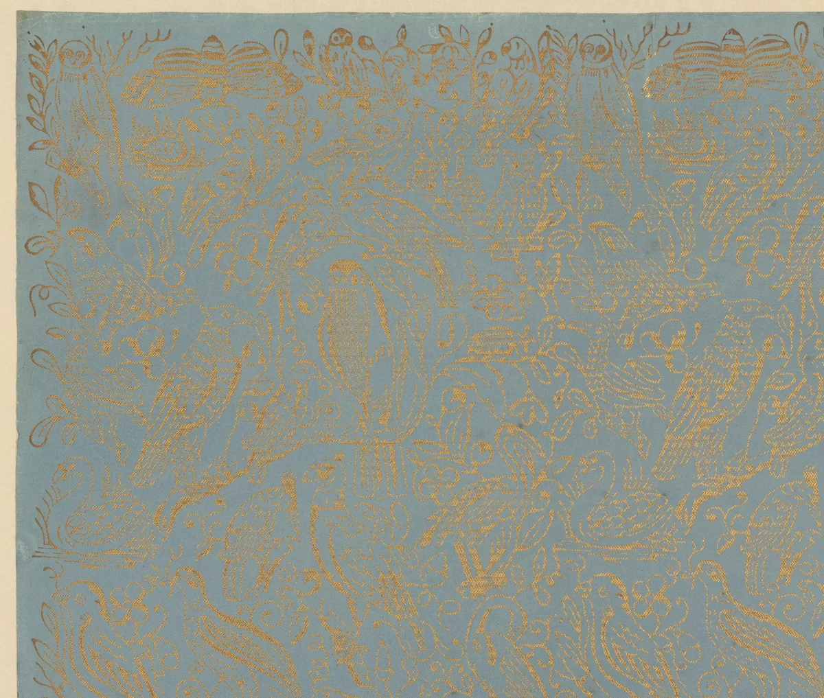 Blad met verschillende vogels met bloemen en vruchten by Dessauerschen Buntpapierfabrik, other, 1850-1920