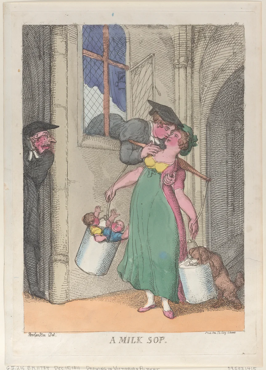 A Milk Sop by Thomas Rowlandson, print, 1811