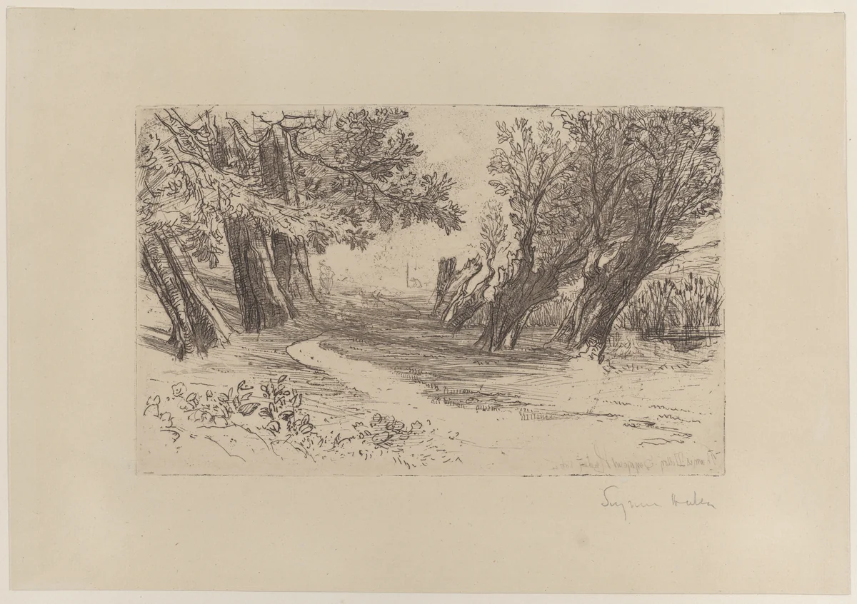 The Lovers' Walk, No. 1 by Sir Francis Seymour Haden, print, 1864