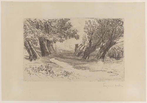 The Lovers' Walk, No. 1 by Sir Francis Seymour Haden, print, 1864