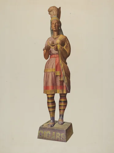 Cigar Store Indian by Robert W.R. Taylor, index of american design, 1940