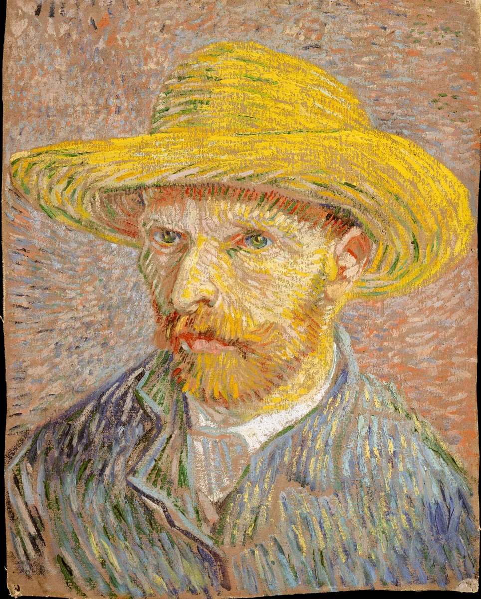 Self-Portrait with a Straw Hat (obverse: The Potato Peeler) by Vincent van Gogh, painting, 1887