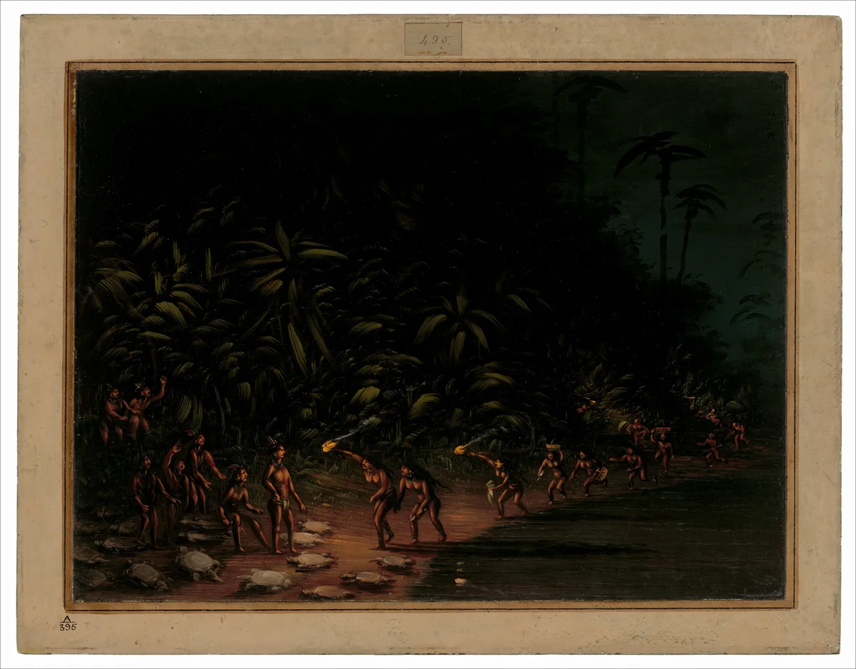 Turtle Hunt by George Catlin, painting, 1854-1869