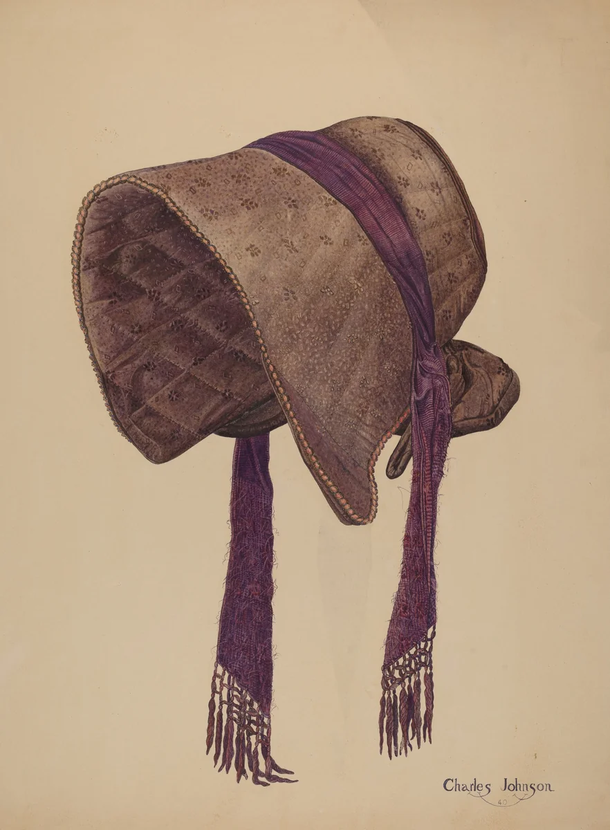 Coal Scuttle Bonnet by Charles Johnson, index of american design, 1940