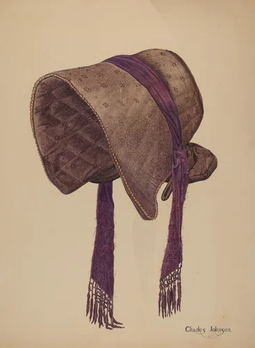 Coal Scuttle Bonnet by Charles Johnson, index of american design, 1940