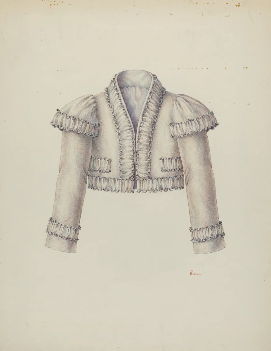Embroidered Bolero Jacket by Hal Blakeley, index of american design, 1940