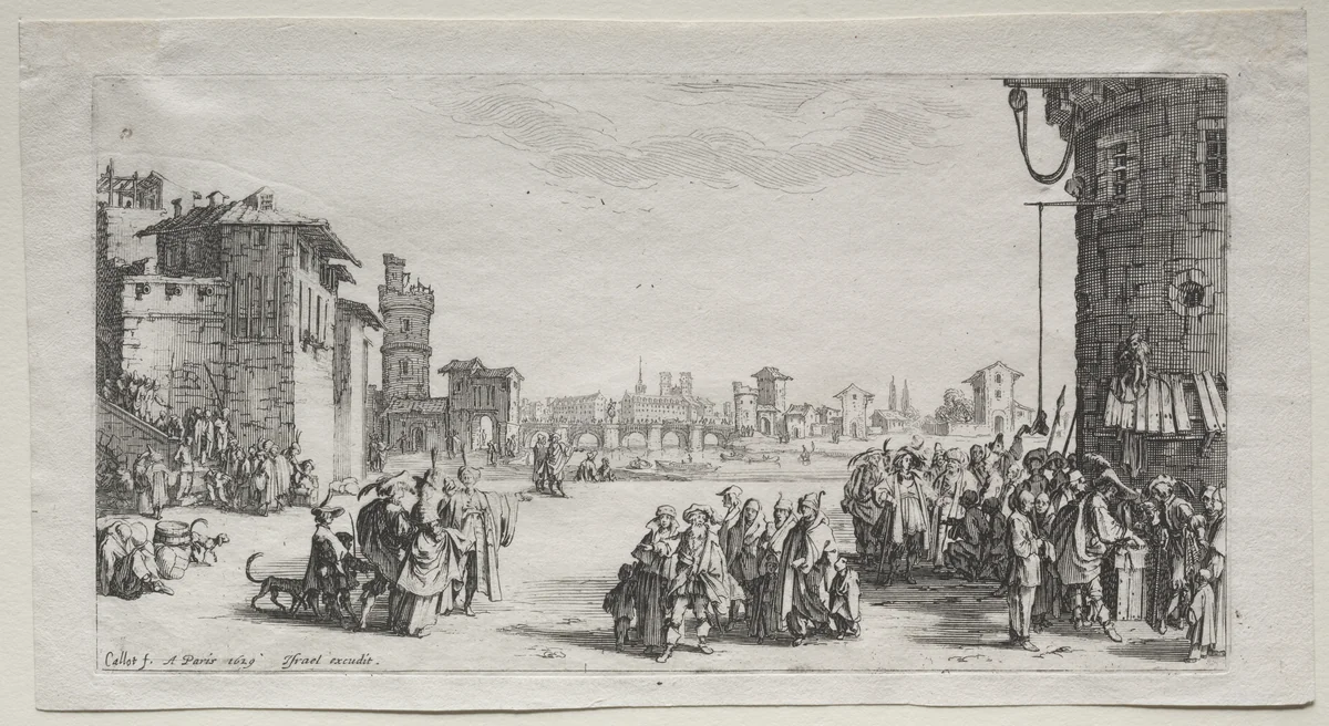 The Slave Market by Jacques Callot, print, 1629