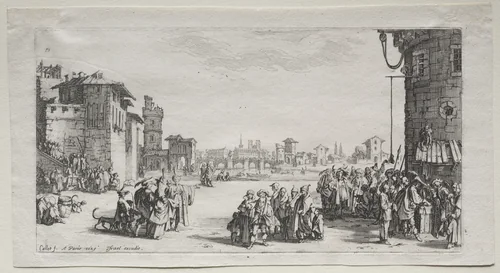 The Slave Market by Jacques Callot, print, 1629