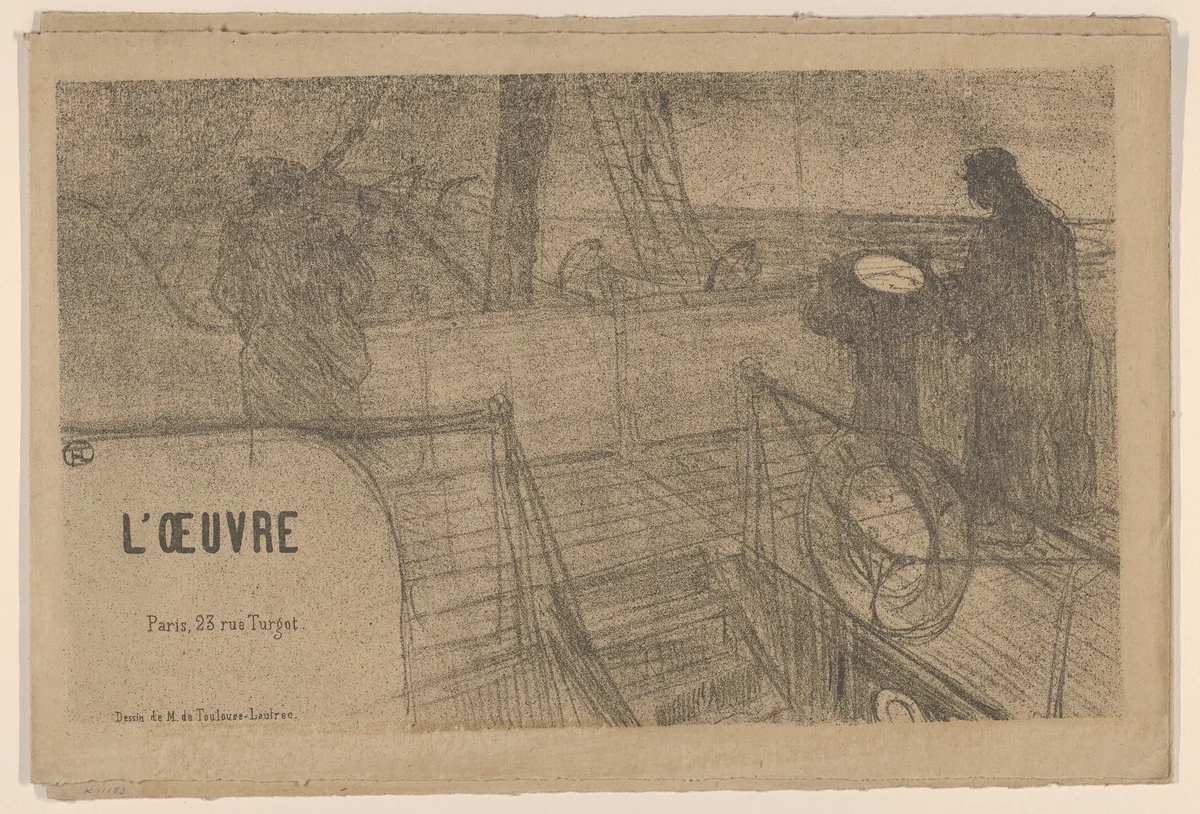 Announcement for the Théâtre de L'Oeuvre by Henri de Toulouse-Lautrec, print, 1895