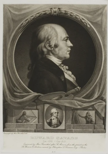 Portrait of Edward Savage by Max Rosenthal, print, 1899