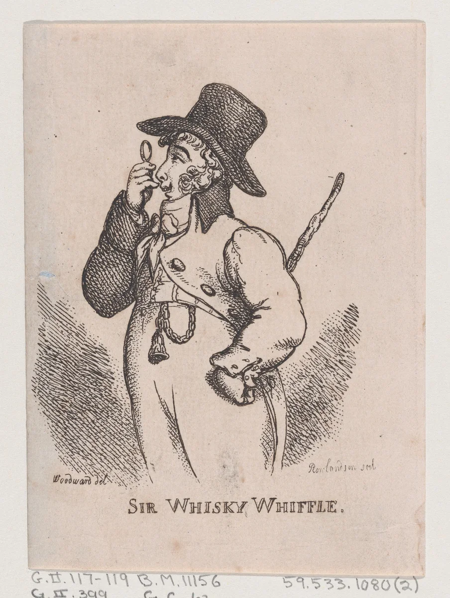 Sir Whisky Whiffle by Thomas Rowlandson, print, 1808