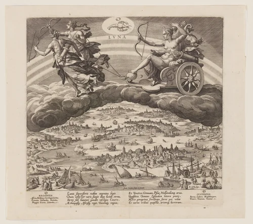 The Moon, from The Seven Planets by Jan Sadeler I, print, 1585