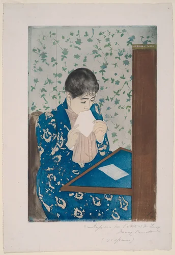 The Letter by Mary Cassatt, print, 1890-1891