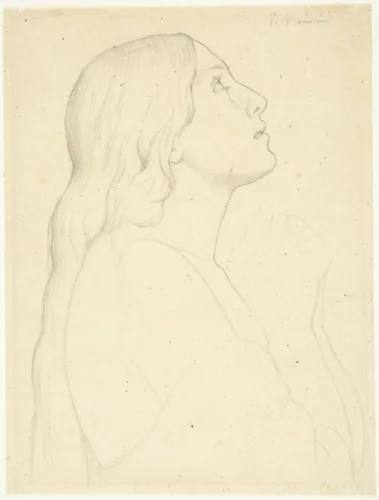 Saint Agatha by Paul Flandrin, drawing, 1825-1902