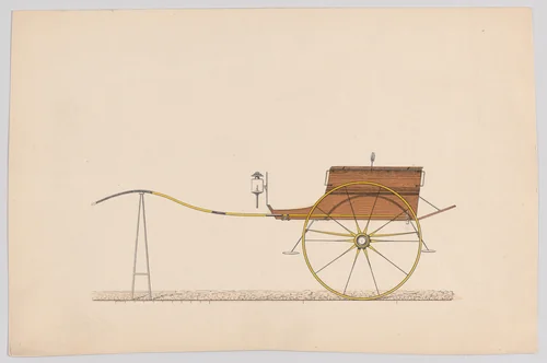 Design for Village Cart by anonymous, print, 1865-1875