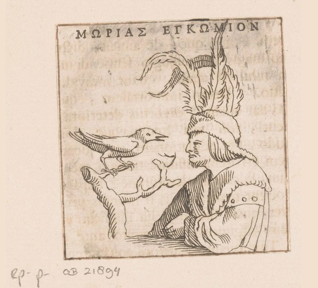 Bedrogen echtgenoot luisterend naar de zang van de koekoek by Caspar Merian, print, 1516