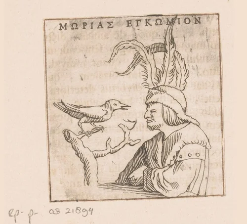 Bedrogen echtgenoot luisterend naar de zang van de koekoek by Caspar Merian, print, 1516