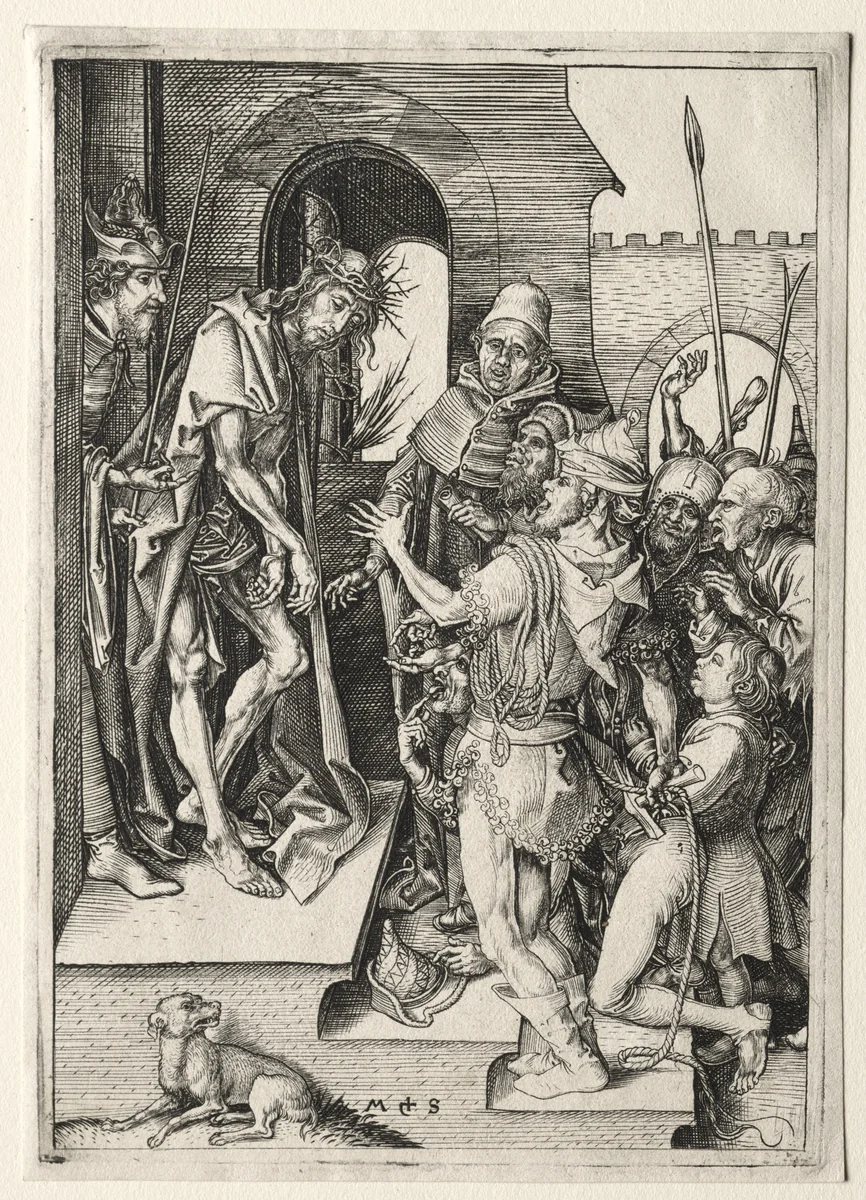 The Passion: Ecce Homo by Martin Schongauer, print, 1475-1485