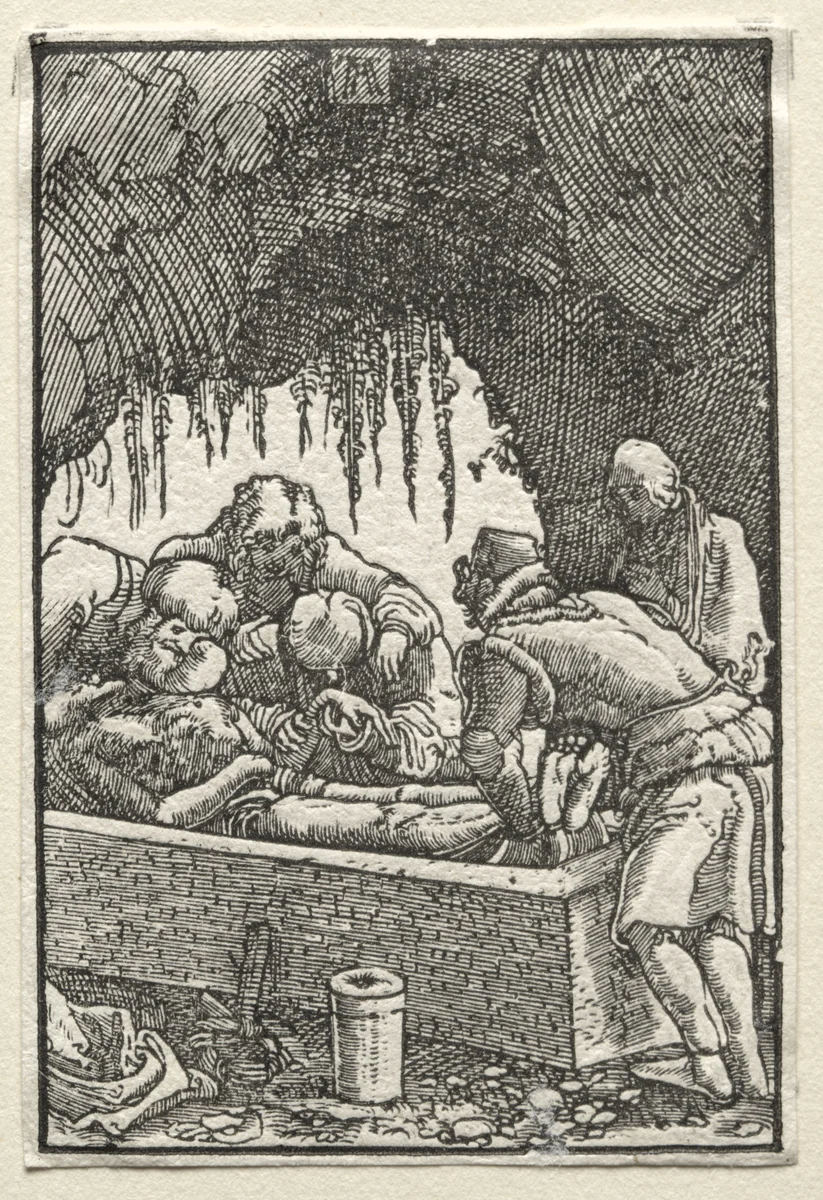 The Fall and Redemption of Man: Burial of Christ by Albrecht Altdorfer, print, 1510-1520