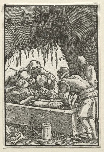 The Fall and Redemption of Man: Burial of Christ by Albrecht Altdorfer, print, 1510-1520