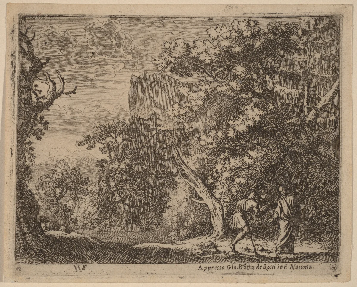 Temptation of Christ by Herman van Swanevelt
Giovanni Battista de Rossi, print, 1600-1655