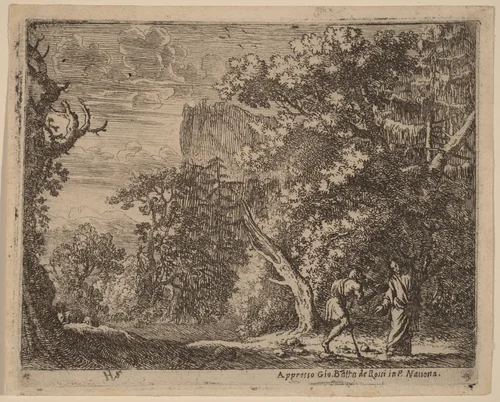 Temptation of Christ by Herman van Swanevelt
Giovanni Battista de Rossi, print, 1600-1655