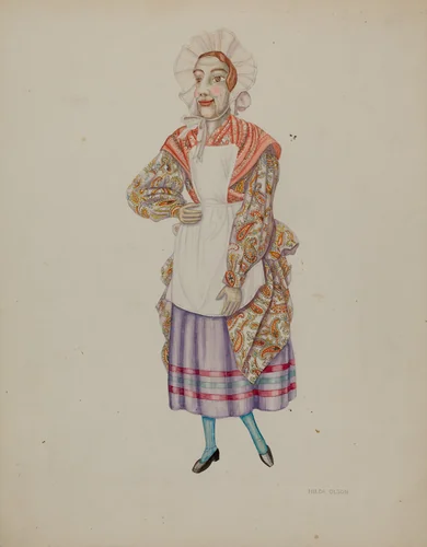 Marionette - "Biddy" by Hilda Olson, index of american design, 1939