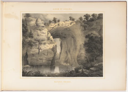 Natural Bridge by Woldemar Rau, print, 1857