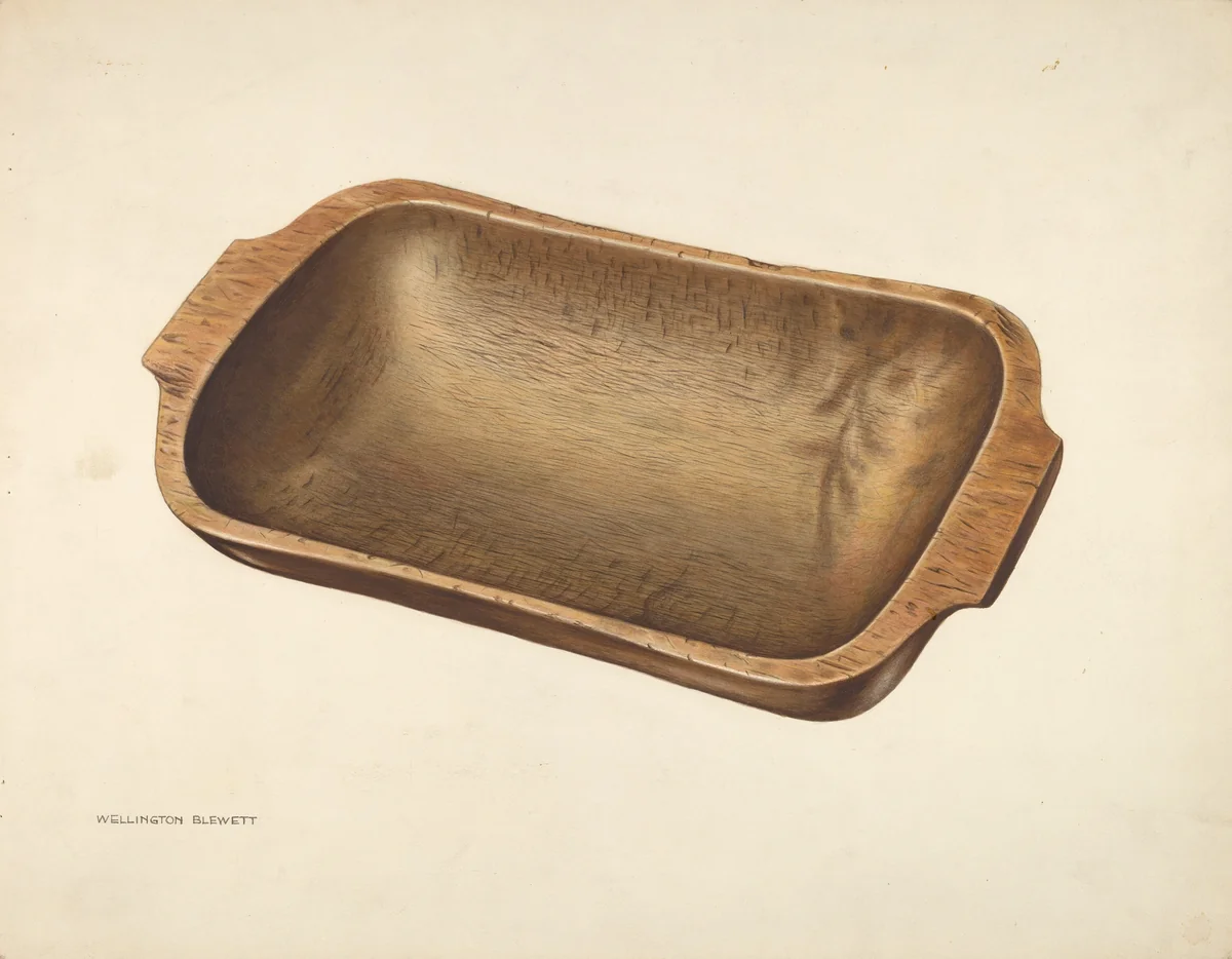 Chopping Bowl by Wellington Blewett, index of american design, 1937