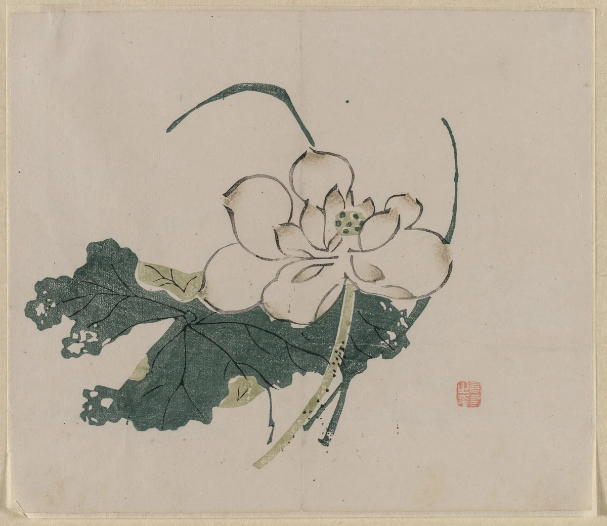 Lotus Blossom by Unknown, print, 1368-1644