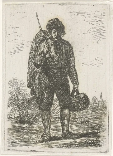 Visser by David van der Kellen, print, 1814-1879