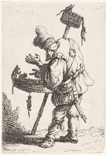 Rattenvanger by Jan Gillisz van Vliet, print, 1632