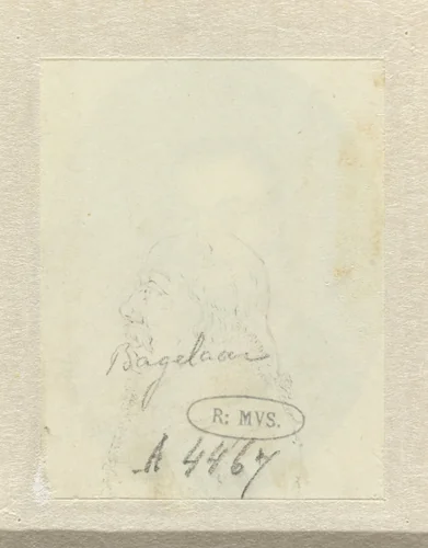 Schets voor een portret van een officier by Ernst Willem Jan Bagelaar, drawing, 1785-1837