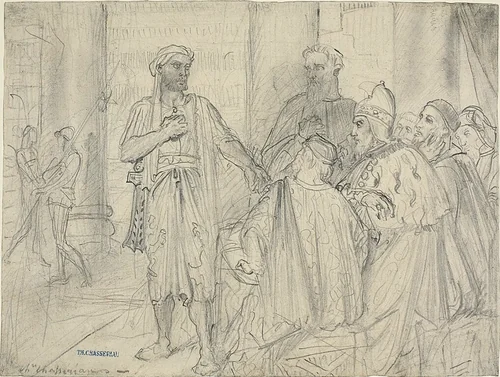 Othello's Speech to the Senators of Venice by Théodore Chassériau, drawing, 1839-1849