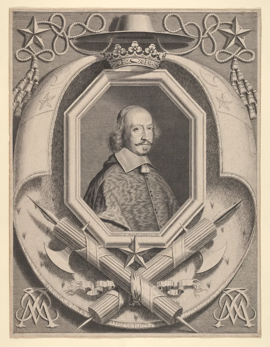 Cardinal Jules Mazarin by Robert Nanteuil, print, 1659